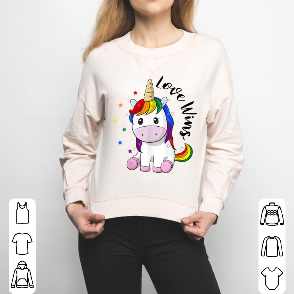 LGBT Gay Lesbian Pride Month Unicorn Love Wins Shirt