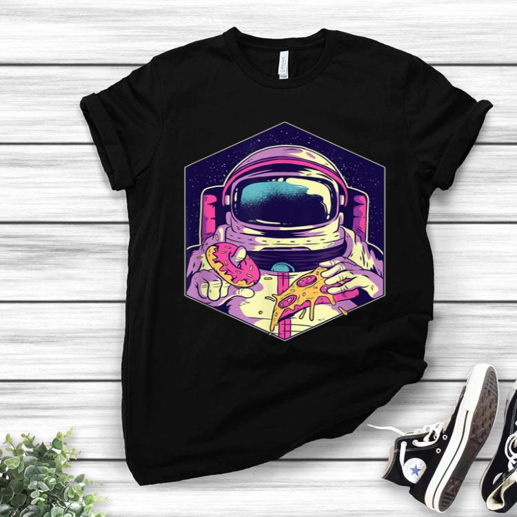 Outer Space Astronaut For Sci Fi Kids Pizza Donuts Shirt