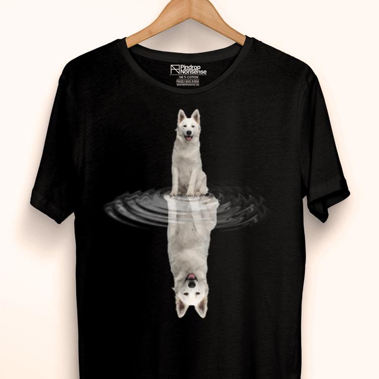 White German shepherd Reflection Father's Day Shirt