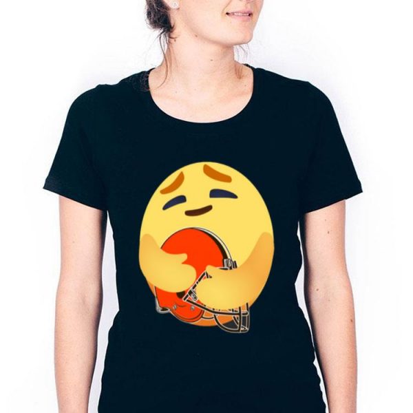 Love The Cleveland Browns Love Hug Care Emoji NFL Shirt