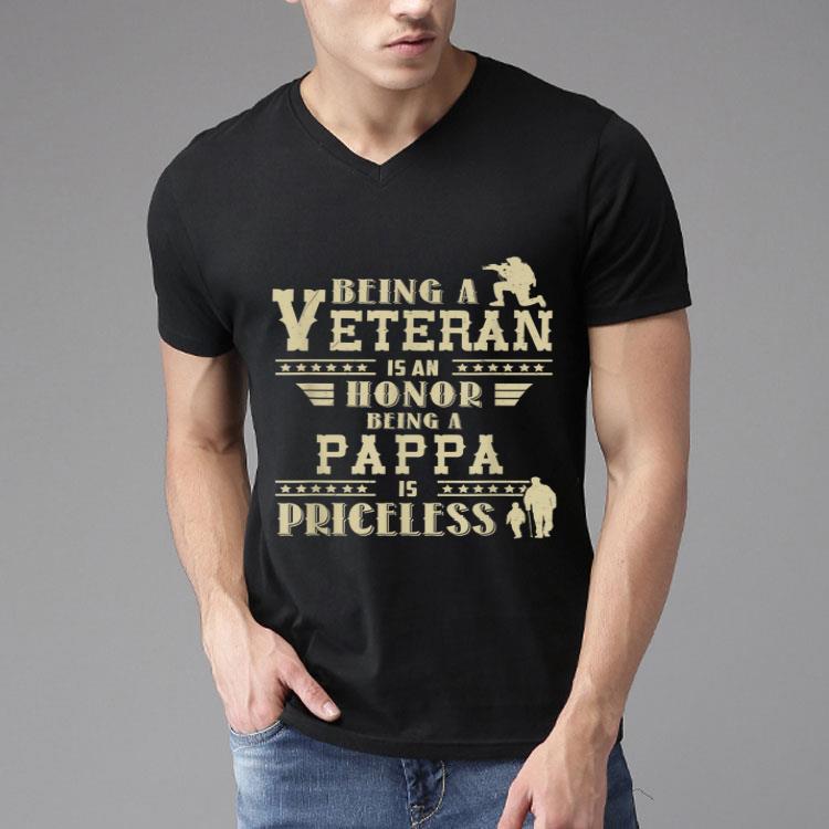 Papa Veteran Is Honor Pappa Is Priceless Father's Day Shirt