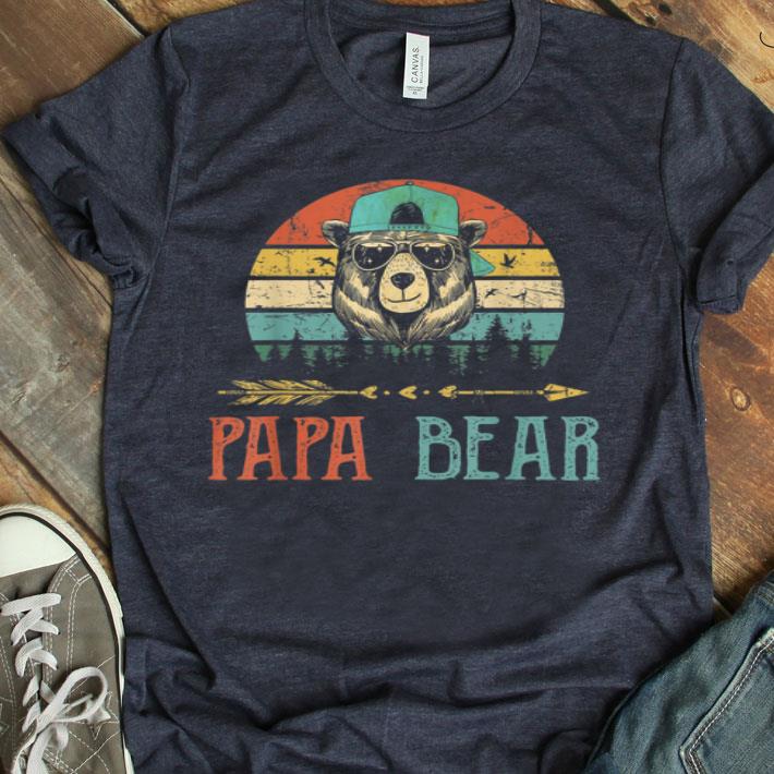 Papa bear Vintage Daddy Wildling Father's Day Dad Shirt