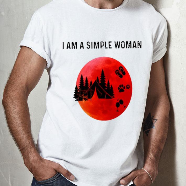 I Am A Simple Woman Camping Blood Moon Shirt
