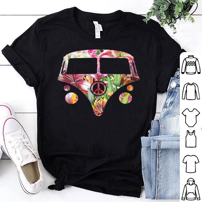 Hippie Camper Hippy Van Floral Garden Flower Shirt