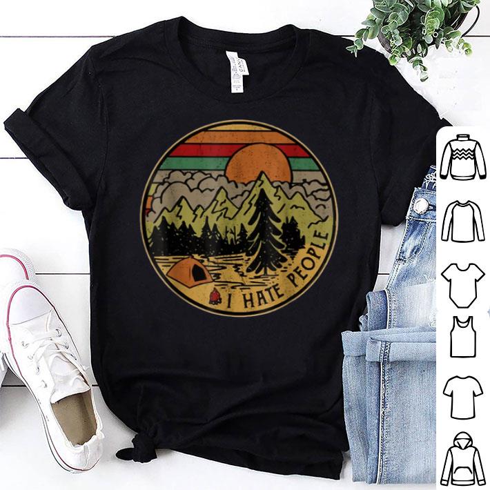 I love Camping I Hate People Outdoors Vintage Shirt