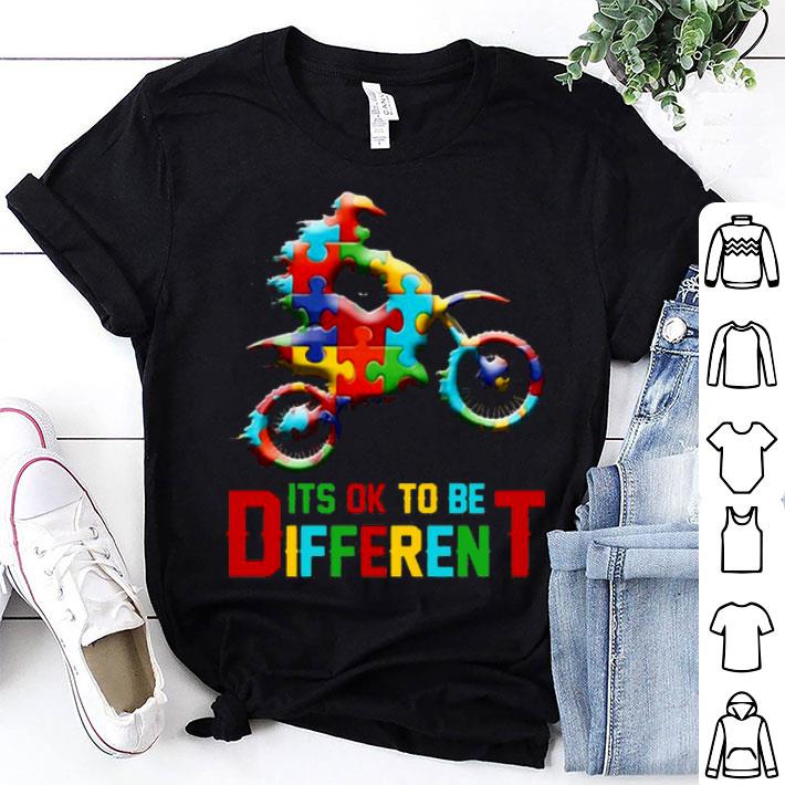 It’s Ok To Be Different Autism Awareness Motorbike Shirt