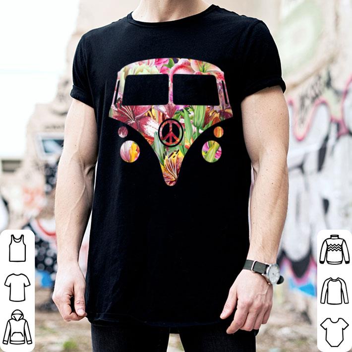 Hippie Camper Hippy Van Floral Garden Flower Shirt