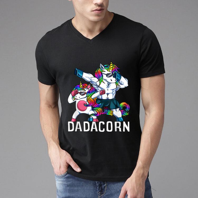 Dadacorn Unicorn Dad Daughter Fathers Day Christmas Gift Shirt