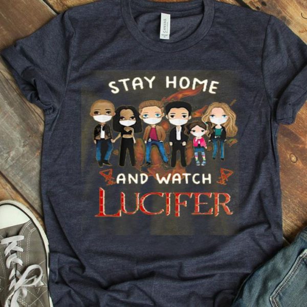 Stay Home And Watch Lucifer Characters Chibi Mask Covid-19 Shirt