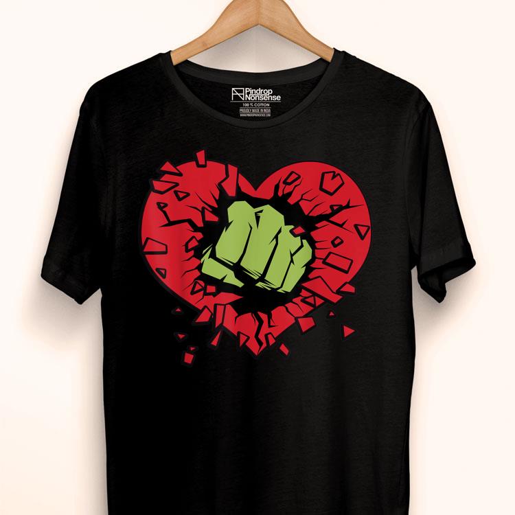 Marvel Hulk Smash Heart Valentine's Day Shirt