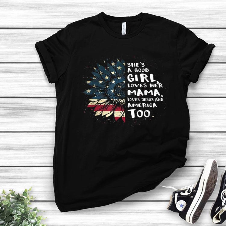 Love Mama Jesus America Cute 4th of July Shirt