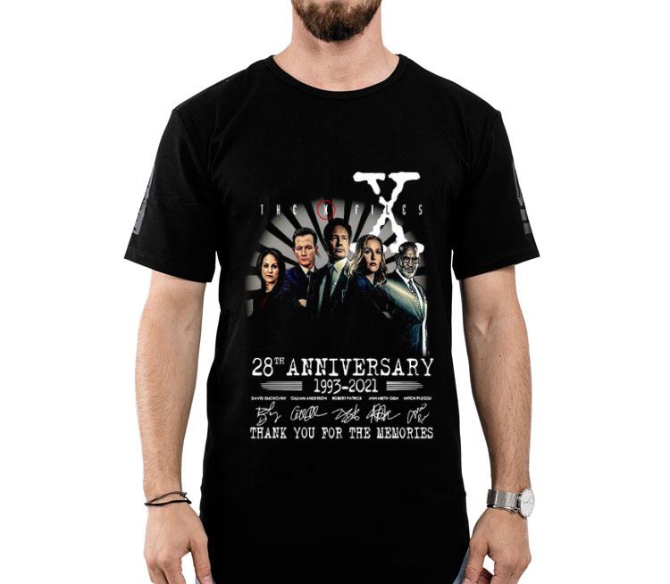 The X Files 28th Anniversary 1993 2021 Thank You For The Memories Signatures Shirt