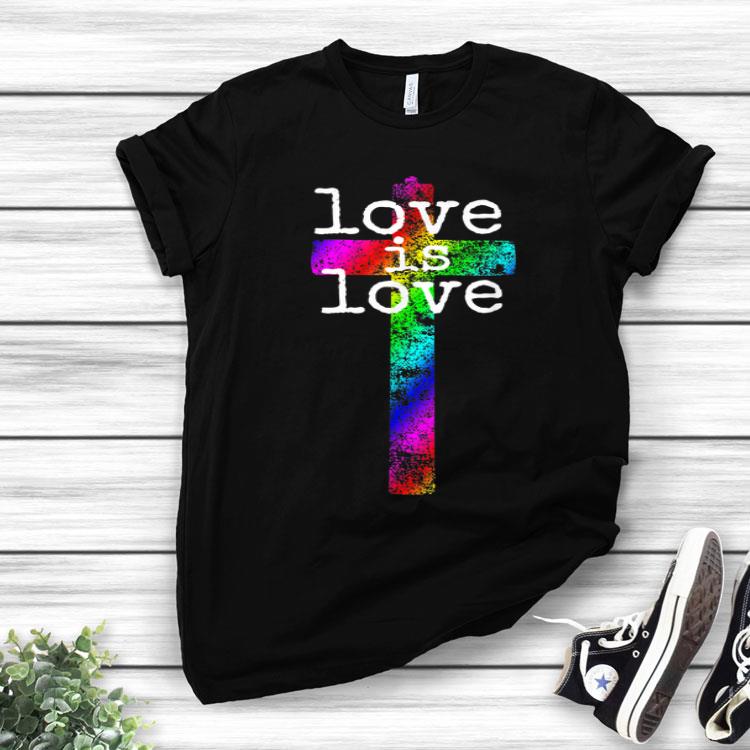 Gay Christian LGBT Pride Cross God's Love Shirt