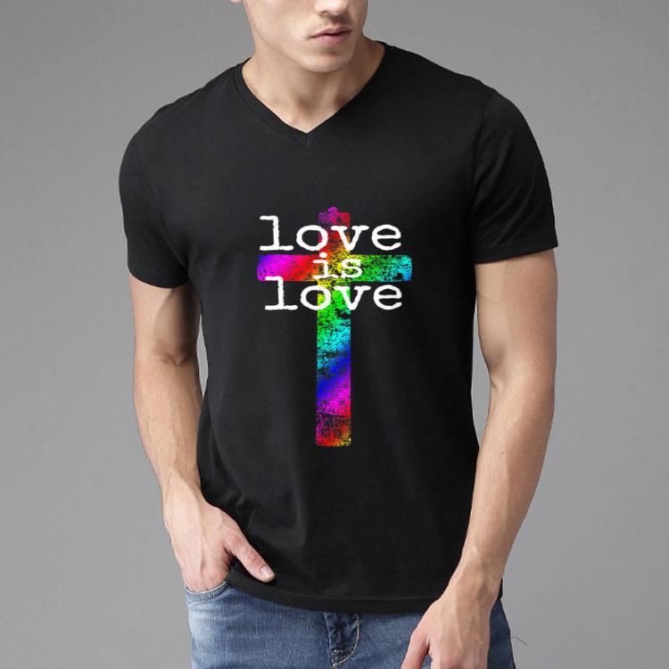 Gay Christian LGBT Pride Cross God's Love Shirt