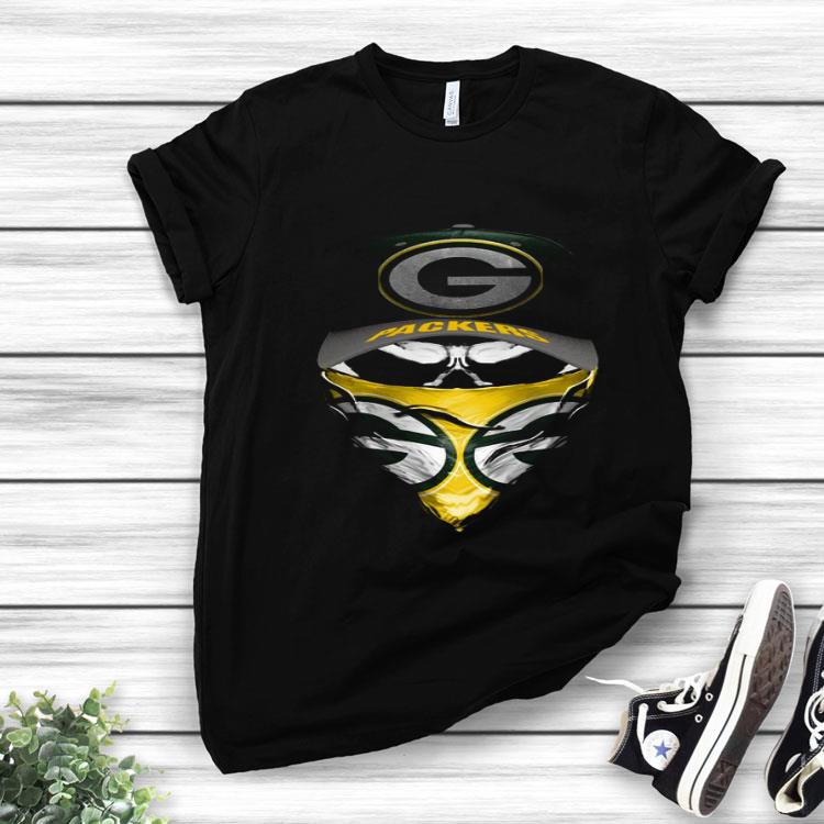 Skull Face Mask Green Bay Packers Shirt