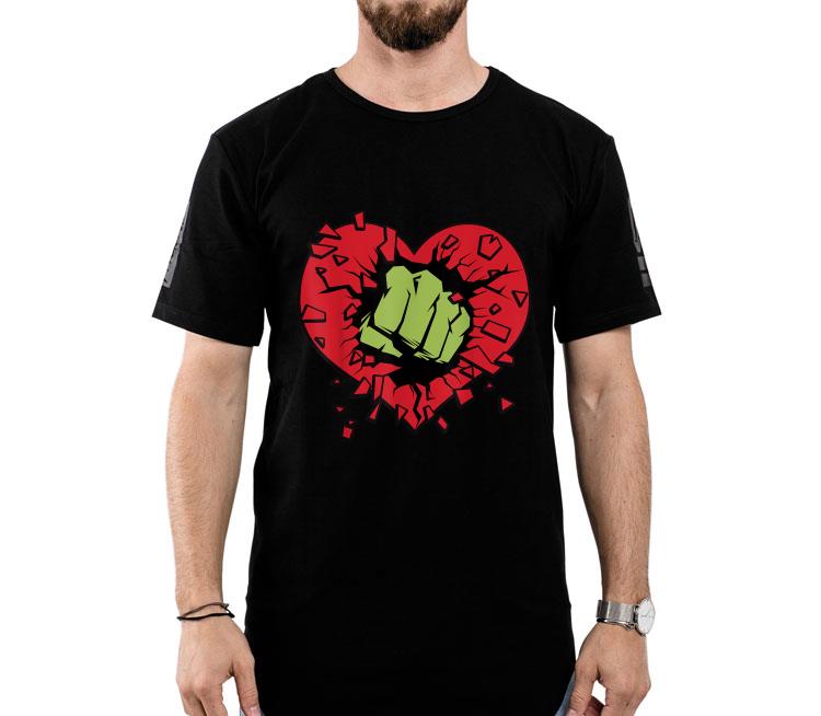 Marvel Hulk Smash Heart Valentine's Day Shirt