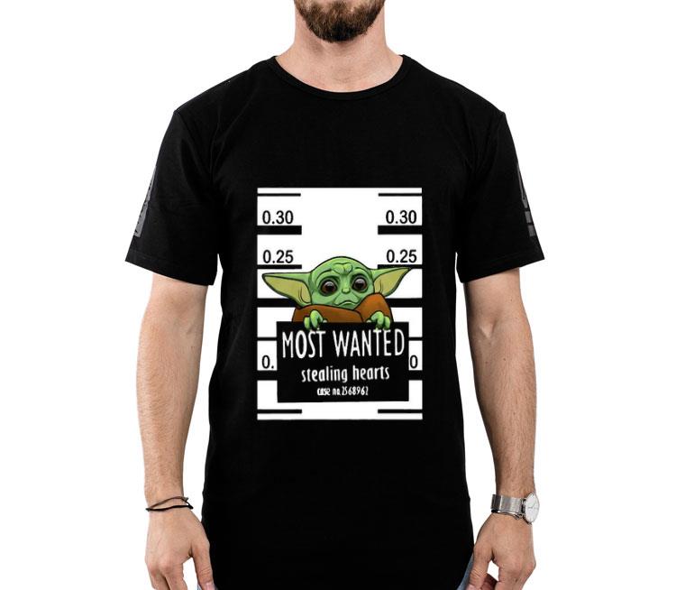Star Wars Baby Yoda Most Wanted Stealing Hearts Shirt Star Wars Baby Yoda Most Wanted Stealing Hearts Shirt