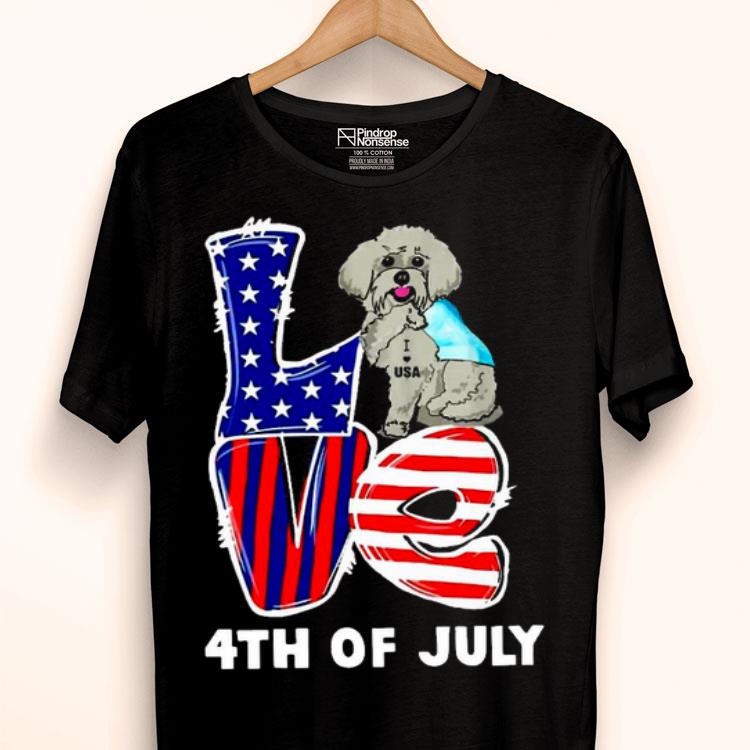 4th Of July Maltese Dog Tattoo I Love USA Shirt