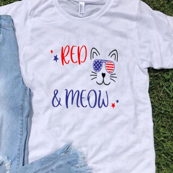 Red White And Meow Shirt