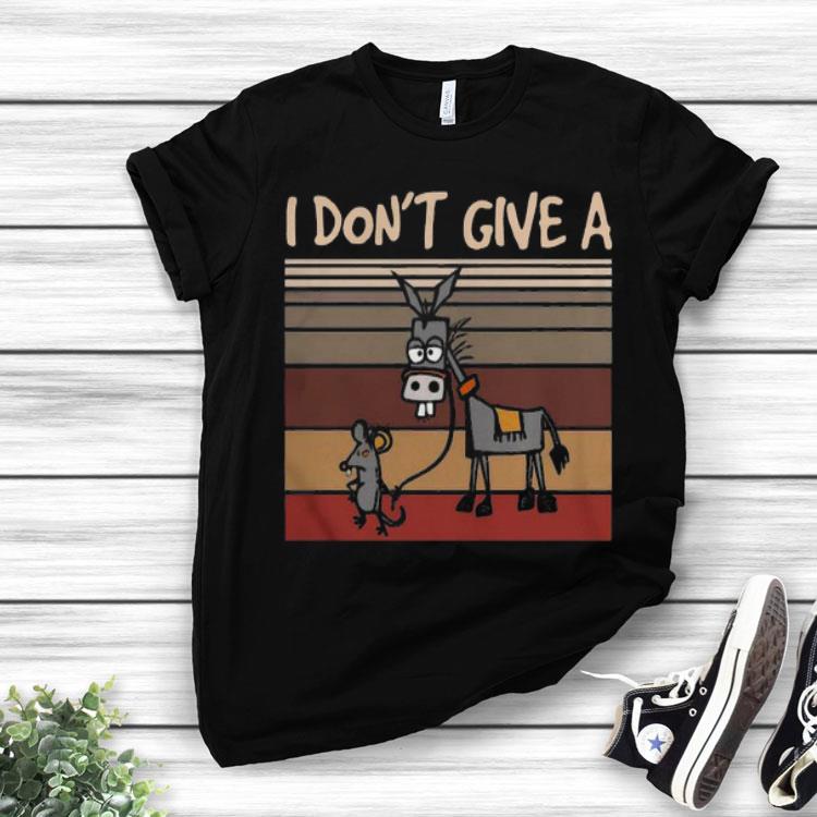 I Don’t Give A Rats Mouse Walking Donkey Vintage Shirt