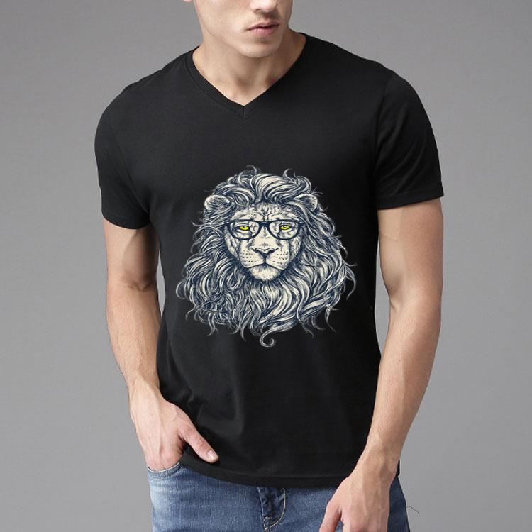 Cute Lion Stylish Glasses Hipster Easter King Art Shirt
