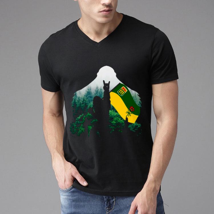 Bigfoot Saskatchewan Flag In The Forest.png Shirt