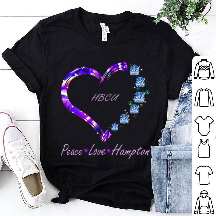 Hbcu Peace Love Hampton Heart Shirt