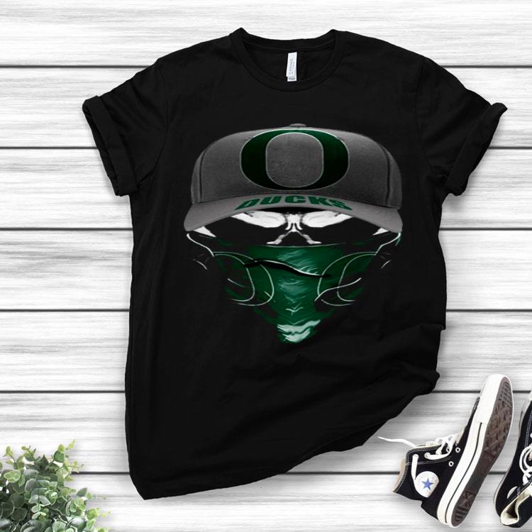 Skull Face Mask Oregon Ducks Shirt