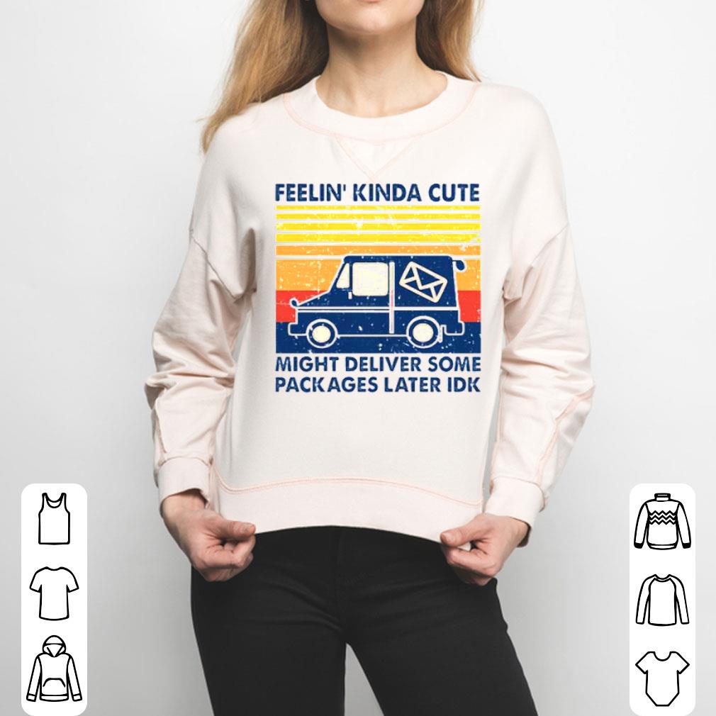 Feeling Kinda Cute Might Deliver Some Packages Later IDK Vintage Shirt