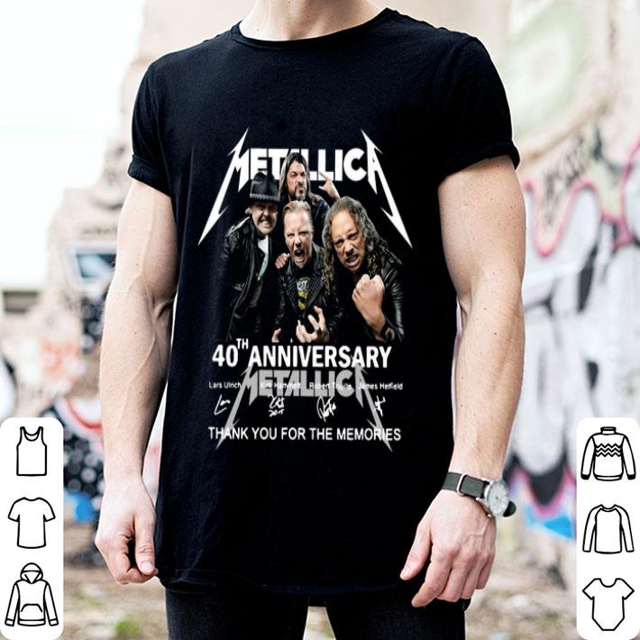 Metallica 40th Anniversary Thank You For The Memories Signatures Shirt