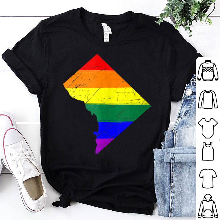 LGBT Washington DC Silhouette Pride Flag Shirt