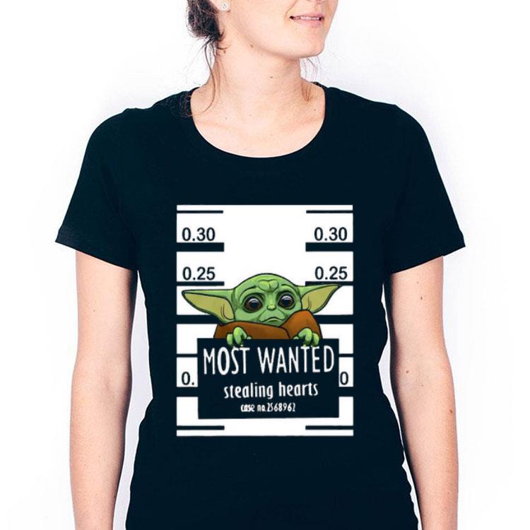 Star Wars Baby Yoda Most Wanted Stealing Hearts Shirt Star Wars Baby Yoda Most Wanted Stealing Hearts Shirt
