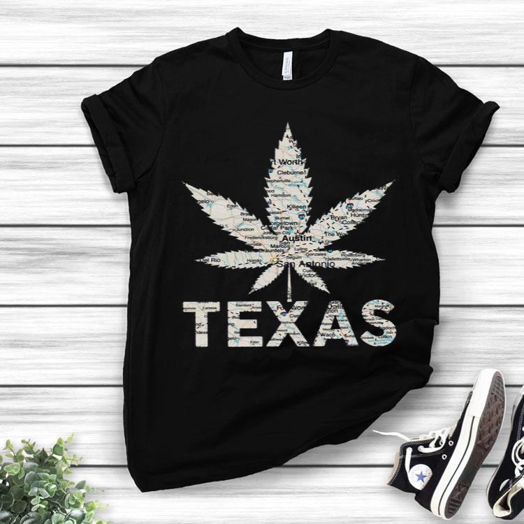Weed Map Texas Cannabis Shirt
