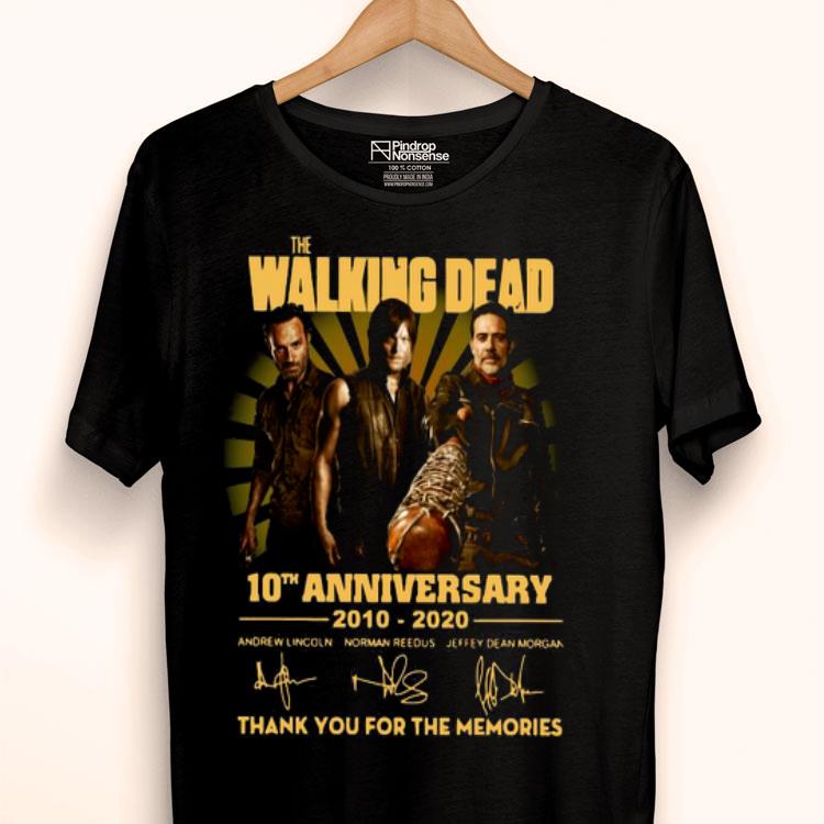 The Walking Dead 10th Anniversary 2010 2020 Thank You For The Memories Signatures Shirt