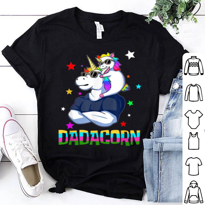 Dadacorn Muscle Unicorn Dad Baby Christmas Papa Shirt