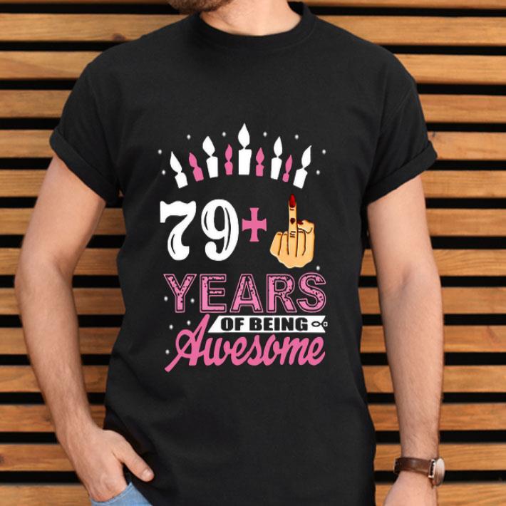 I Am 79 Plus Middle Finger Up Years 80th Birthday Christmas Shirt