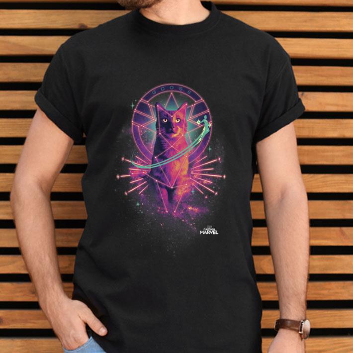 Captain Marvel Movie Goose Galaxy Portrait Graphic Shirt