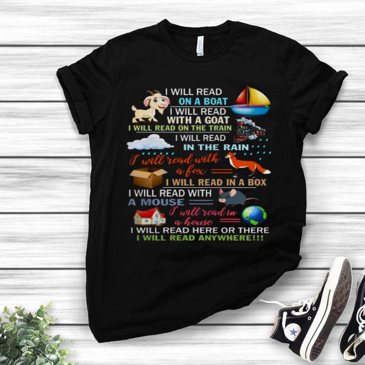 I Will Read On A Boat I Will Read With A Goat Shirt
