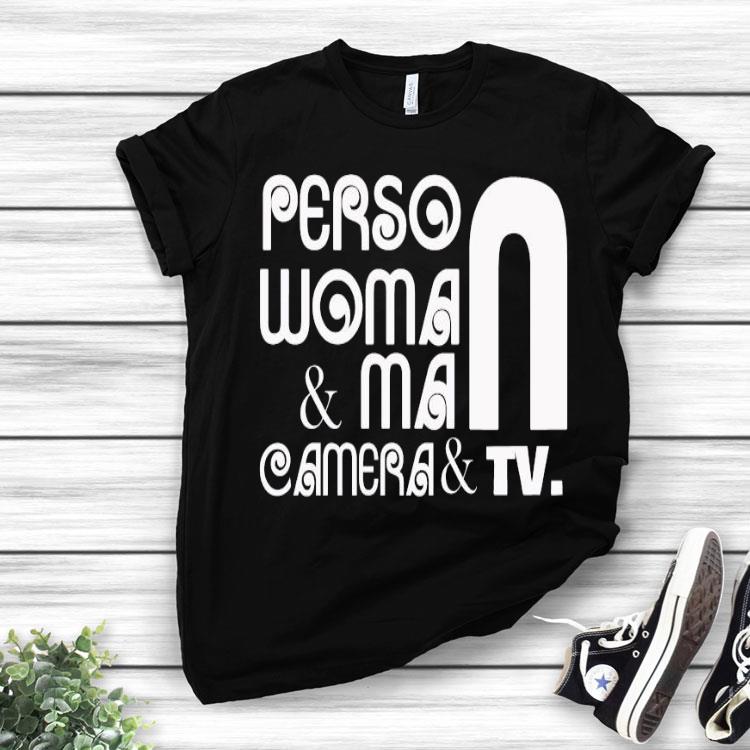 Person Woman and Man and Camera and TV Shirt