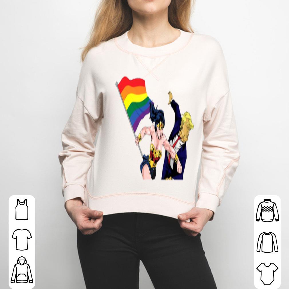 LGBT Wonder Woman Punch Trump So Strong Shirt