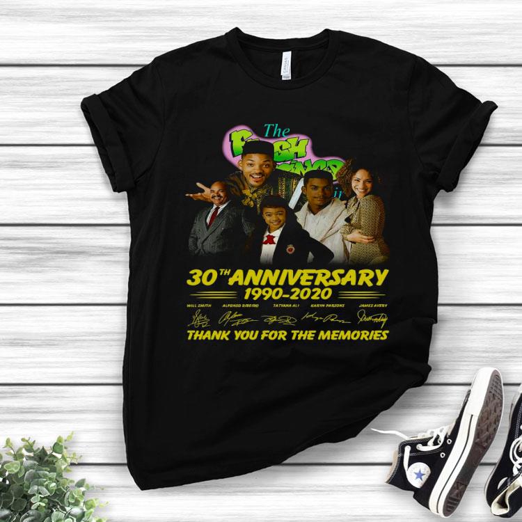 The Fresh Prince 30th Anniversary 1990 2020 Thank You For The Memories Signatures Shirt