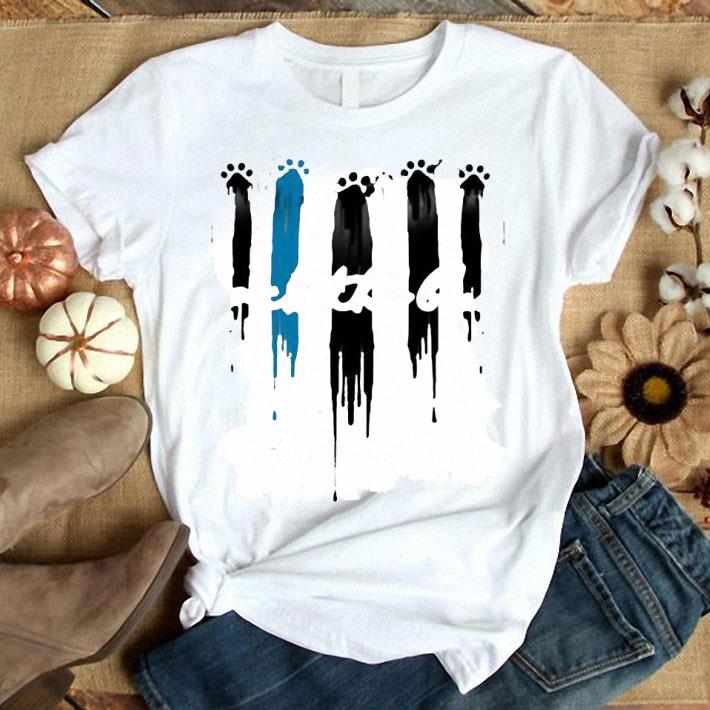 Back The Blue Paw Heart Shirt