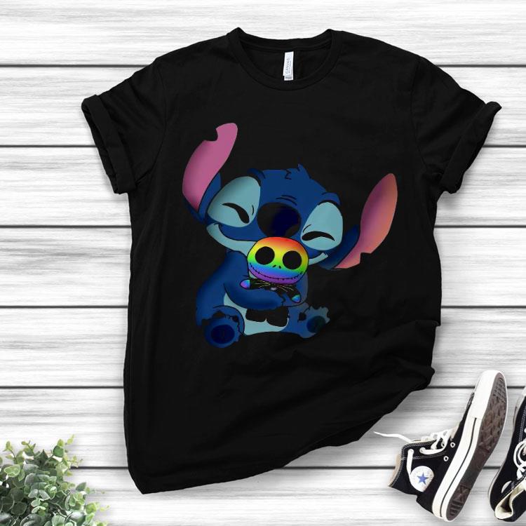 Stitch Hug Jack Skellington Shirt