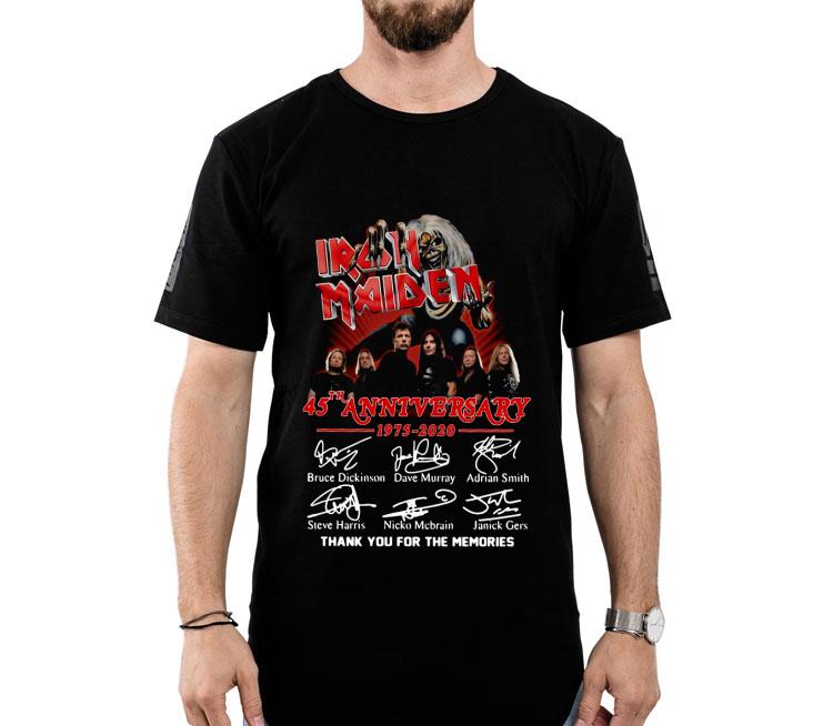 Iron Maiden 45th Anniversary Thank You For The Memories Signatures Shirt