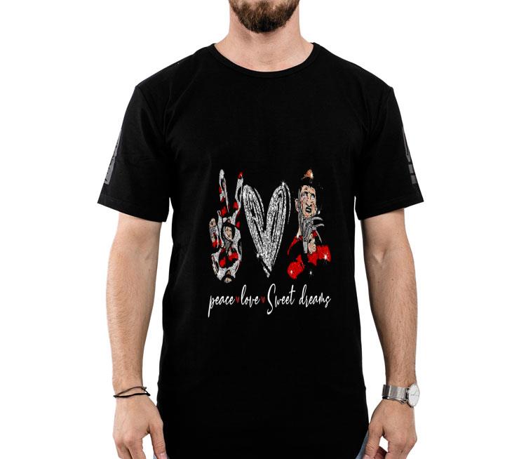 Freddy Krueger Peace Love Sweet Dreams Horror Shirt