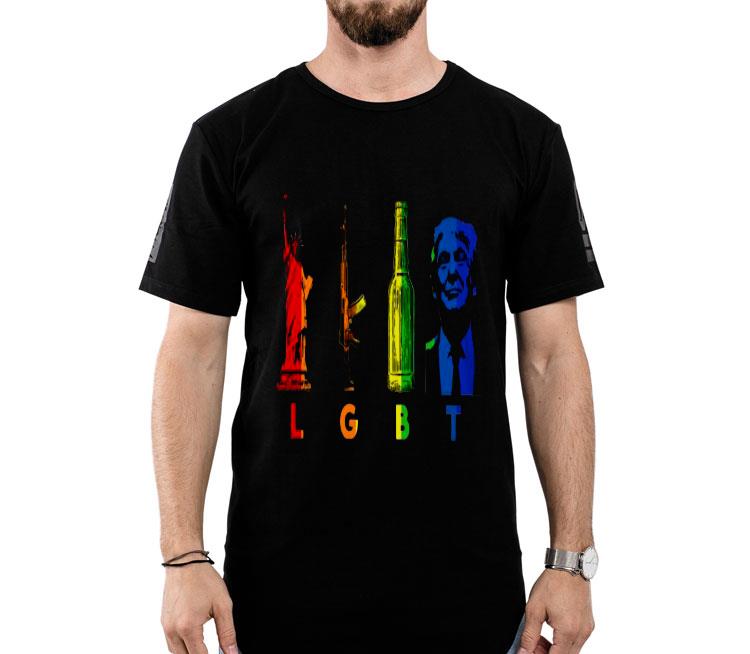 LGBT Liberty Guns Beer Pro Donald Trump Shirt