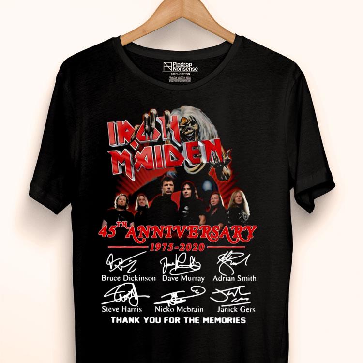 Iron Maiden 45th Anniversary Thank You For The Memories Signatures Shirt
