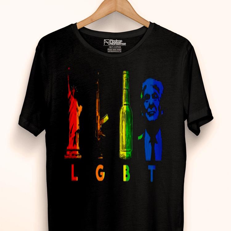 LGBT Liberty Guns Beer Pro Donald Trump Shirt