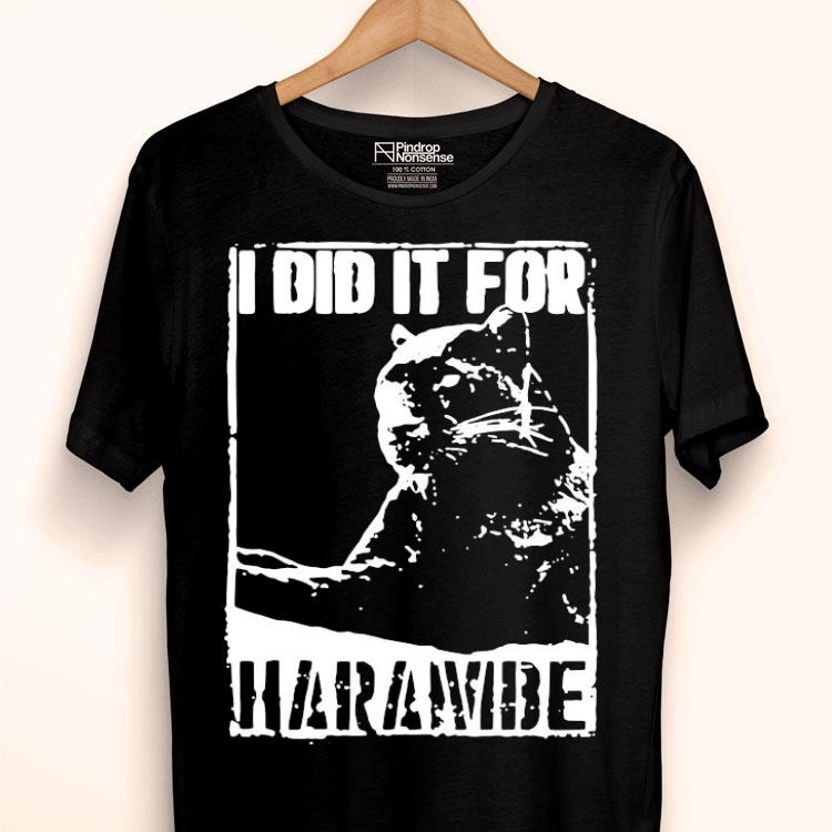 Black Panther I Did It For Harambe Shirt