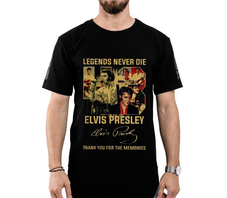 43 Legends Never Die Elvis Presley Thank You For The Memories Signature Shirt